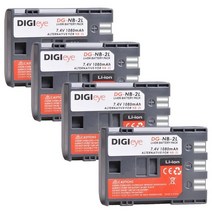 디지털 카메라 배터리 NB-2L Canon Rebel XT 350D 400D G9 G7 S80 S70S30 L10 전체 디코딩, 05 4x battery
