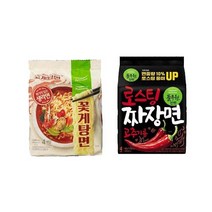 풀무원 꽃게탕면 4개입 + 짜장면 고추기름 4개입, 1세트