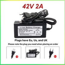 36V 30000mAh 10S1P 18650 리튬 이온 충전식 배터리 팩 전기 세발 자전거 스쿠터용, [02] 42V 2A  charger