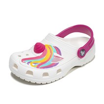 크록스 크록스 키즈 펀랩 클래식 유니콘 클로그 샌들 아동 슬리퍼 신발 207073-100