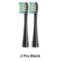 전동 칫솔모 호환 가정용 Oclean X/ X PRO/ Z1/ F1/ One/ Air 2 /SE 소닉 전동 칫솔 노즐에 적합한 교체 가, 한개옵션1, 02 2balck