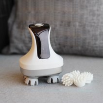 Kiboer 두피 마사지기 전동 두피 마사지기 무선 두피 마사지기 온열케어 건습양용 맥 세이프 저소음, 화이트