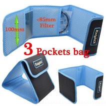 KnightX-렌즈 필터 지갑 케이스 3 4 6 포켓 가방 49mm 82mm 홀더 파우치 UV CPL nd nikon canon d3200, Blue 3 Pockets bag, One Size