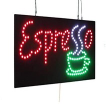 Espresso Sign TOPKING Signage LED Neon Open Store Window Shop Business Display Grand Opening, 1