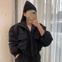 Ezgaga-세련된 스탠드 칼라 지퍼 포켓 솔리드 루스 패딩 크롭 자켓 아웃웨어 코트 여성용 스타일 파카 2021 가을 겨울