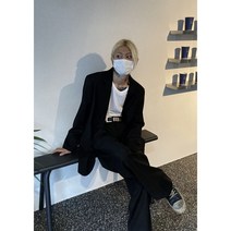 와이드 오버핏 셋업 자켓