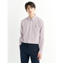[빈폴][SLIM] 레드 리퀴드 코튼 윈도우 체크 셔츠(BC1764O066)