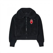 엠엘비 여성 하트 크롭 후리스 점퍼 NY Black