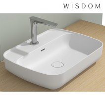 WD-38655/탑볼세면기/액상아크릴/세면대/WISDOM/아이스톤/iStone/WD38655, 원홀타공, 미포함, 1개