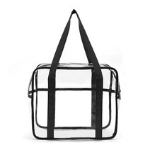 컬러팝 방수 투명 비치백(블랙) 물놀이 PVC가방