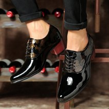 도오빠 라이츠 키높이 구두 정장 로퍼 힐 6CM 에나멜 정장구두 봄 여름 가을 오피스 남자구두