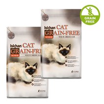 이즈칸 캣 그레인프리 시니어 ( 2.5kg x 2개 ) 5kg 노령묘 고양이 사료(견주간식 더탱글미니 9.8g 증정)
