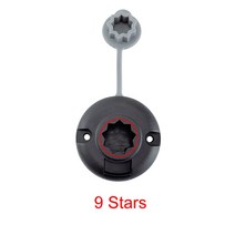 canoe kayak star mount base inflatable boat sea fishing rod support holder 폴 랙 마운트 베이스 태클 낚시 키트 액세서리, 별 9개