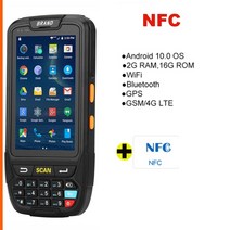 바코드스캐너 CW800 휴대용 PDA 바코드 스캐너 안드로이드 7.0 모바일 데이터 터미널 재고 창고 관리 POS, 13 NFC_02 CN