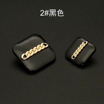 예쁜단추 코트 똑딱이 수입 보석 금장 단추 6pcs 장식 광장 바느질 금속 골드 베이비 블랙 청바지 의류에 대 한 큰 단추 럭셔리 공예 바느질 디자인 스웨터 액세서리, 2, 25mm. 6개