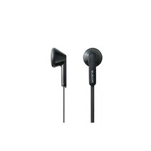 ELECOM 스테레오 이어폰 걸림 방지 플랫 코드 Y형 14.8mm 드라이버 1.2m 블랙 EHP-I3510BK