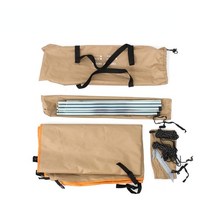 어닝룸 차량용어닝 캠핑용 소형 카라반 차박 휴대용 자동차 쉼터 그늘 캠핑 사이드 지붕 탑 텐트 자외선 차단 차양 방수 천막 파라솔 비 캐노피 Suv Jeep 포터블 그늘막, [03] 440x200cm, [05] Khaki