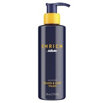 질레트(Gillette) Gillette Enrich 남성용 수염 및 페이스 워시 215.9ml (7.5온스) 240736
