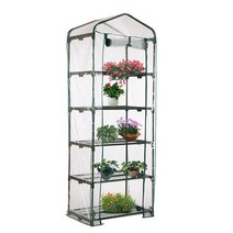 가정용 상추재배기 식물재배기 채소2/3/4/5 층 PVC 따뜻한 정원 가정용 식물 온실 커버 방수 꽃 보호 (철, 01 69X49X92cm