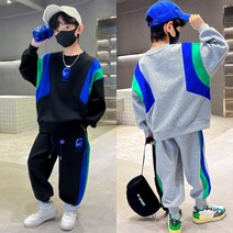 삐삐네옷가게 아동용 맨투맨 보이 삼색 상하복 세트