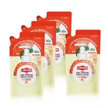 랩신 핸드워시 복숭아 450ml 리필 4개, 복숭아 500ml 용기 4개