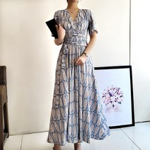 여름 페이즐리 랩 맥시 하객 롱 원피스 플라워