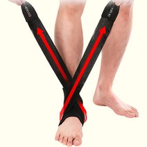 닥터메디쿠스 선수용 맞춤스트랩 스포츠 발목보호대 평발 아킬레스건 족저근막염 인대, Black