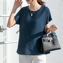 바바라옷장 L~2XL 인견_베이직 반팔 블라우스/컬러추가/빅사이즈/루즈핏/임부복/엄마옷/린넨/쉬폰/인견