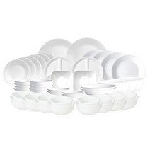 코렐 무지 저스트화이트 8인그릇세트 B 50pcs, 미국형공기대접