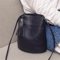 포켓 수술 핸드폰가방 미니 폰크로스백 원통 소가죽