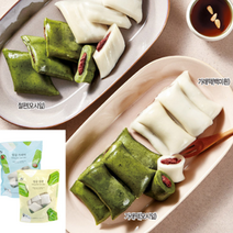 아침대용 냉동떡 팥 앙금 앙꼬 절편 가래떡, 아이스 가래떡(흰떡+모시잎 떡)1kg