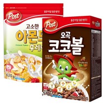 포스트 아몬드 후레이크 620g + 오곡 코코볼 570g, 1세트