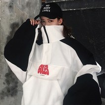 LLY992471 브이숍 오버핏 아노락 기모 INSUM45 커플 하프집업 반집업 buyus