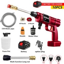 고압 세차기 다기능 무선 세척기 스프레이 워터 건 세차 압력 클리닝 머신 마끼다 18V 배터리용, one big battery