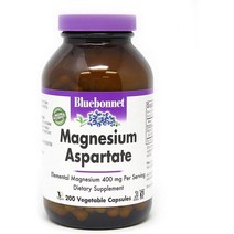 블루보넷(BlueBonnet) 마그네슘 아스파테이트 Magnesium Aspartate Vegetarian Capsules 400 mg 200개, 1개, 개입