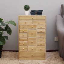 오동나무 20칸 약장 서랍장 침실 거실 원목 캐비닛 5컬러, 목재 색상