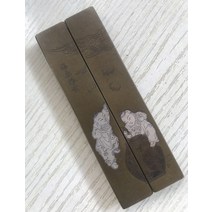 문진 서예 서진 누름쇠 황동문진 재단용 tradtional 패턴 황동 문진 중국 서예, e