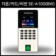 SE-A100(BW) 지문인식기 출퇴근기록기 근태관리기 USB출퇴근기 / 지문 카드 비밀번호 3가지인증 / 출입체크카드 증정