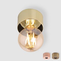 휴빛조명 LED 직부등 드럼 원통 로즈골드 골드 황동, 골드