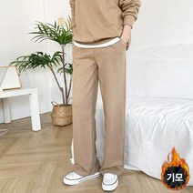 바비팩토리 여성용 안감 기모 겨울 트레이닝 일자 팬츠