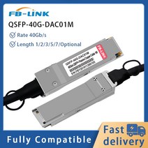 FB-LINK 40G DAC QSFP -QSFP 스태킹 케이블 SFP 직접 부착 구리 NVIDIA Mellanox 등과 호환 가능 1-7M, [01] 40G DAC-30AWG-1M