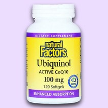 네츄럴팩터스 유비퀴놀 코엔자임Q10 100mg 30캡슐 60캡슐 120캡슐, 네추럴팩터스 유비퀴놀 100mg 60캡슐