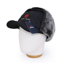 베이직엠 남성 여성 겨울 모자 군밤장수 방한 등산모자 귀달이 심볼 레드 T