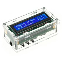 디지털 시계 DIY 키트 날짜 시간 온도 디스플레이 투명 LCD 디스플레이 시간 온도 날짜 주