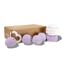 Nectar Bath Treats 여성용 스파 선물 구성: 배쓰밤 4개 시어 바디 버터 슈가 스크럽 데이 키트 풍부한 아몬드 오일 및 엡섬 그녀를 위한 생일 선물 326