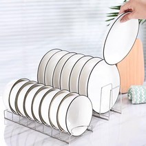 툴픽스 스텐 접시 그릇 정리대 거치대 2개, 그릇용 2개