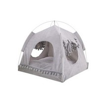 웰럽 프리미엄 반려동물 보들보들 파스텔 애견 텐트 하우스, 그레이