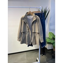 가을신상 무배 데일리 하이넥 나일론 허리 스트링 야상점퍼
