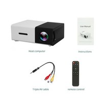빔 프로젝터 업소용 가정용 휴대용 단초점 파티 스크린 시네마 캠핑 YG300 LED 미니 프로젝터 지원 1080P H, [02] Black, [04] 영국 플매트 카펫 러그