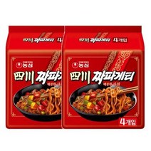 농심 간편식 사천짜파게티(137gx4) x 2봉 별미 주말요리 존맛탱 1세트, 4세트
